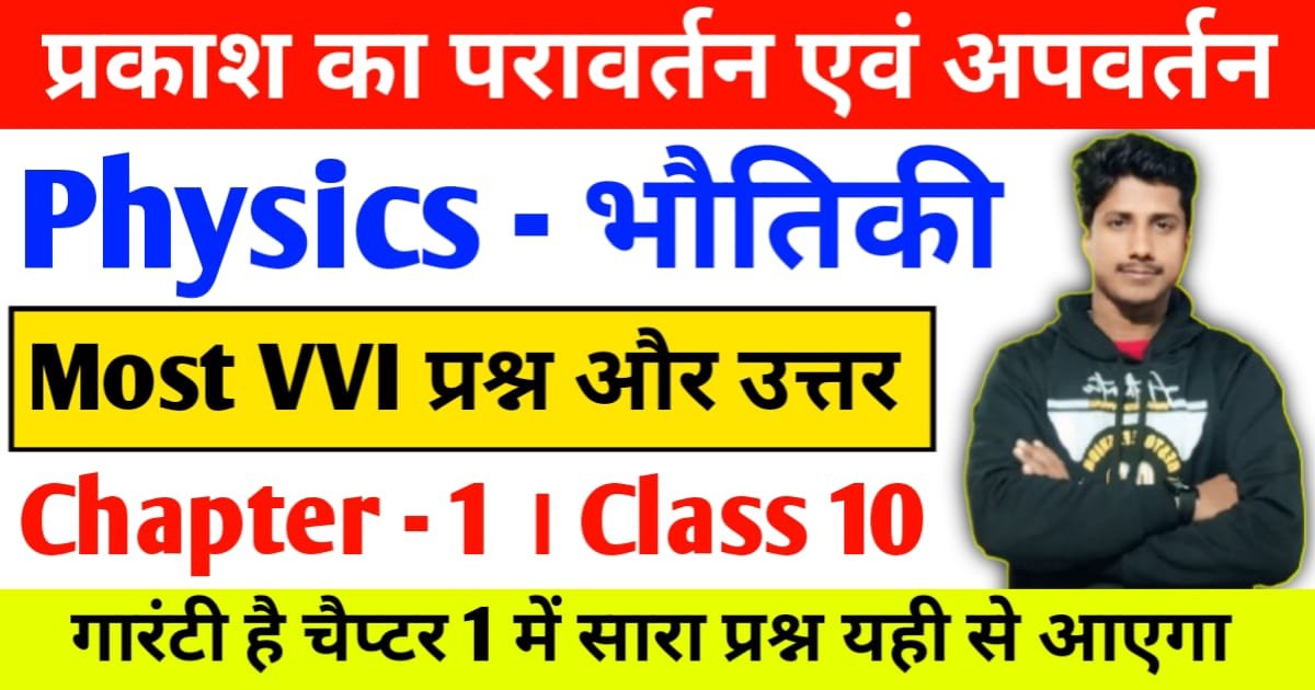 10th Class Science Physics Prakash Ka Pravartan Evam Apvartan
