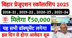 Bihar Graduation Scholarship 50 hajar Online Apply 2025
